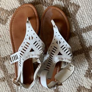 White sandals